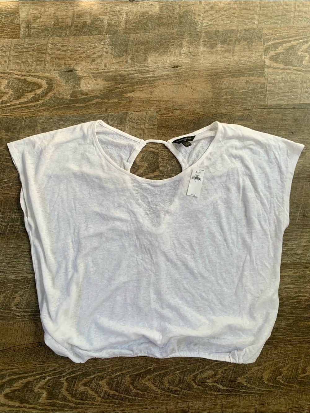 Banana Republic White Cutout-Back Women's Top